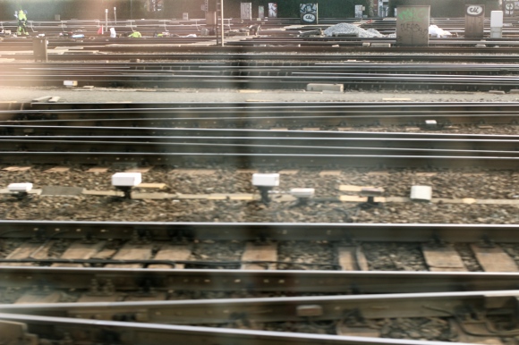 Eurostar tracks in Brussels